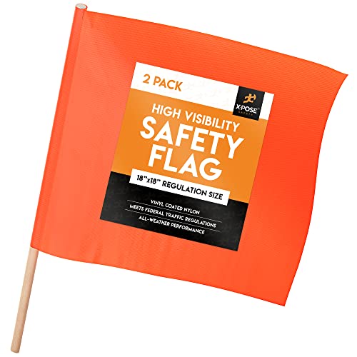 Xpose Safety Orange Vinyl Safety Flags 18