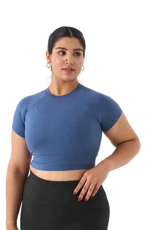 spirit animal Tshirt, Crop Top for Women Plus Size| Solid Tshirts for Women | T-Shirts for Gym Workout | Casual Tshirts for Women Summer-picture-25
