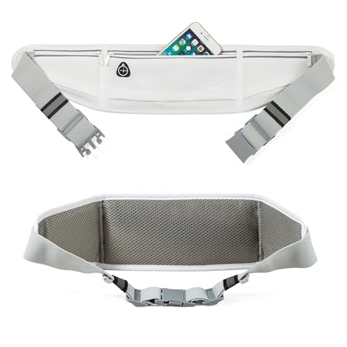 Image of Running Belt Slim Fanny Pack Jogging Pouch Phone Holder Waist Pack - White