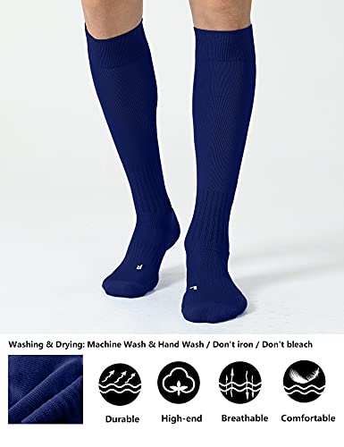 Image of CS CELERSPORT 2 /3 Pack Soccer Softball Baseball Socks for Youth Kids Adult Multi-Sport Compression Knee High Socks