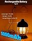 5000mAh Aufladbar LED Campinglampe, Retro Campinglaterne Akku mit 400LM Warmweiß,100 Leuchtdauer,Stufenlos Dimmbar, 3 Lichtmodi,IPX4 Wiederaufladbare Notlicht Taschenlampe für Überleben,Stromausfälle