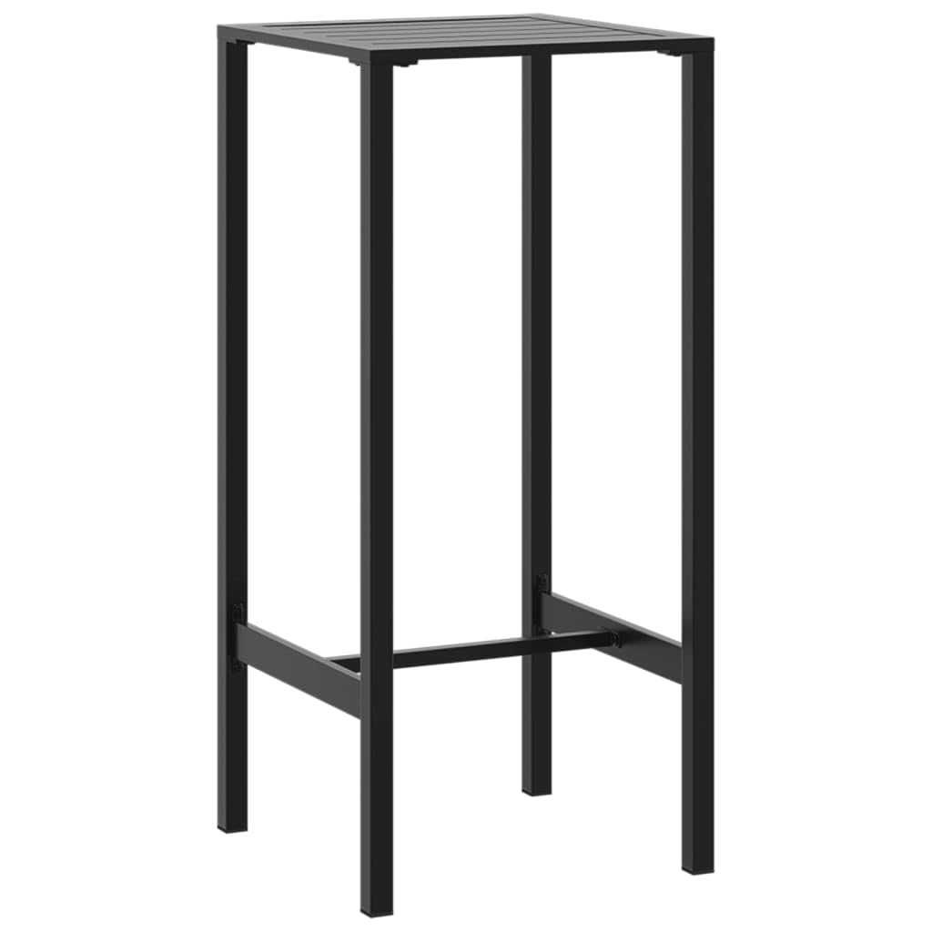 Fengshui Stolik barowy czarny 50 x 50 x 110 cm stal malowana proszkowo