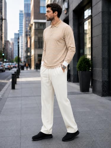 Image of Mack Jonney Men's Striped Tracksuit Set|Full Sleeve Polo Neck Sport Track Suit for Gym & Casual Wear-MJ-58