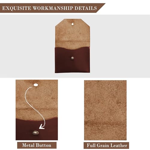 Succor Leather Coin Pouch, Small Wallet for Men & Women, Card Purse, Cash Pouch, Coin & Key Holder, 4x3.5 Inch Currency Organizer, Mini Utility Envelope Purse (Maroon)4