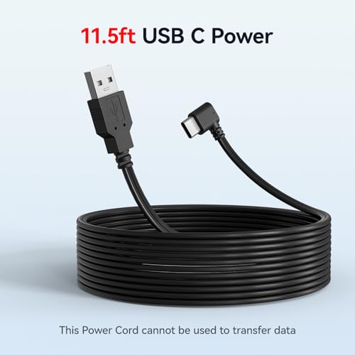 Image of REDTIGER 11.5Ft USB Type-C Power Cord Series Dash Cam, No Data Transfer Function, Car Camera Power Only