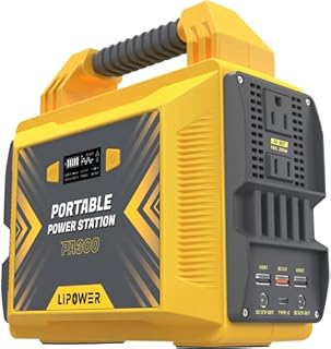 LIPOWER 300W Portable Power Station, Average 25 Phone Recharges, 2-4 Nights for CPAP, 296Wh Portable Solar Generator Power Supply for RV Camping, Emergency, Power Outages