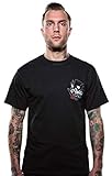 lucky 13 san francisco t shirt Print auf der Rückseite Lucky 13 Herren T-Shirt No Club, Größe:L, Farbe:Black