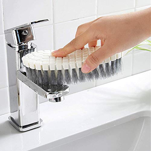 Image of YANCI Flexible Multi-Purpose Cleaning Brush Kitchen Cooktop Cleaning Bendable Scrub Brush Bathtub Sink Tile Brush Multipurpose Home Kitchen Bathroom Cleaner Tools, White, Pack of 1