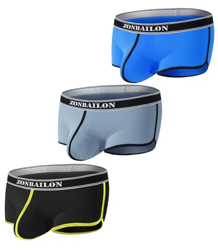 Men's Ball Pouch Bulge Enhancing Boxer Briefs Mesh Breathable Underwear