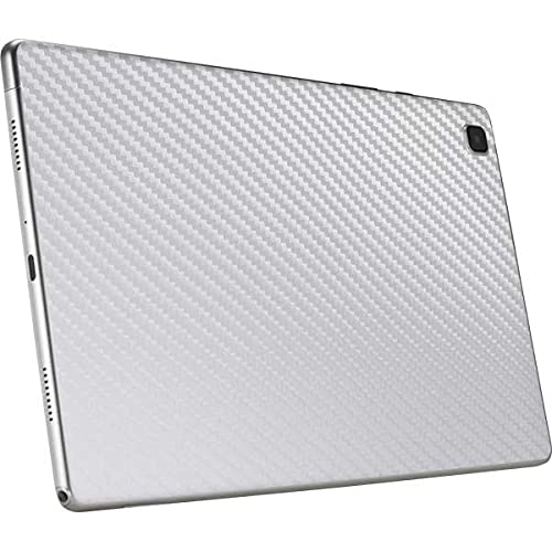 Skinit Tablet Decal Skin Compatible with Samsung Galaxy Tab A7 (2021) Originally Designed White Carbon Fiber Design