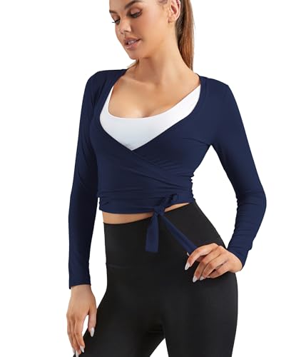 Image of Women Tie Front Shrug Long Sleeve Bolero Cardigan Lightweight Casual Tops