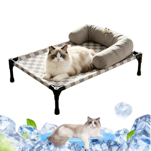 Catre de perro para gatos y cachorros cama elevada desmontable interiores 2