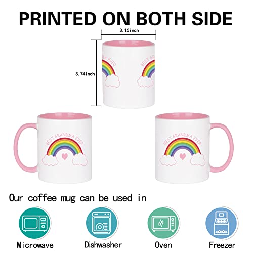 Wenssy Gifts For Grandma, Best Grandma Ever Mug, Best Grandma Ever Rainbow Mug, Best Grandma Ever Gifts, Birthday Mothers Day Gifts For Grandma From Grandchild Granddaughter Grandson 11 Ounce #TOP5