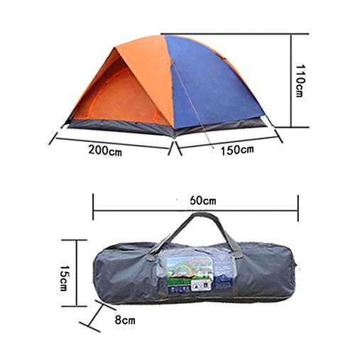 Tente de camping 2-3 personnes double couche anti-UV et imperméable