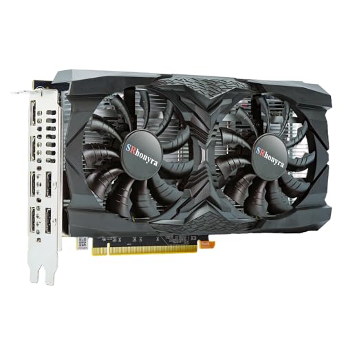 SRhonyra RX 5700 XT 8GB GDDR6 256-Bit 6 Monitor Video Card 8-Pin PCIe Connector 6 HDMI 2.1 PCIe 4.0 x 16 Mulitple Display Graphics Card for Stock Trading 3D Rendering Monitoring Retail Display