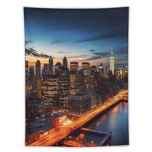 Tapisserie murale paysage New York jolie decoration esthetique