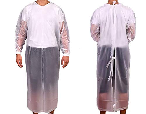 Maifunn エプロン 防水 軽量 作業服 お魚屋さん ワーク服 PVC 多機能 無地 スモック ベスト 防汚 耐油性 上品 男女兼用 シンプル ホワイト MF0010-White2