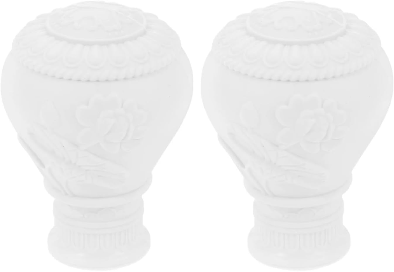 2 Pcs Curtain Rod Head Final Ends Decorative Cap Finials