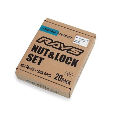 【RAYS(レイズ)】 17HEXロック&ナットセット(5ホール用) M12×1.5 BK(ブラック) 74082000000BK