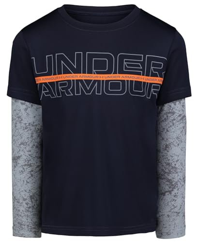 Image of Under Armour Boys' Long Sleeve Logo Graphic T-Shirt, Lightweight & Breathable, Relaxed Fit