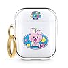 elago BT21 Clear Case Compatibel met Apple AirPods 2 & 1 Case [Official Merchandise] (COOKY)