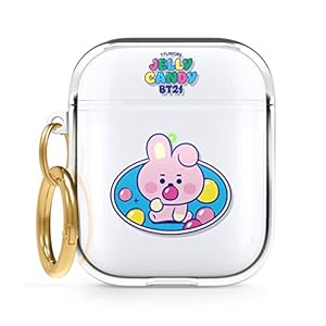 elago BT21 Clear Case Compatibel met Apple AirPods 2 & 1 Case [Official Merchandise] (COOKY)