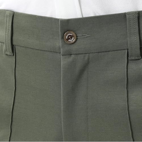 Crease Pants for Men Cotton Blend Stylish Casual Comfort Elastic Waist Regular Straight Fit4