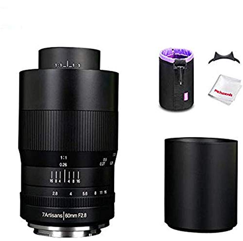 7artisans 60mm F2.8 手動式 APS-Cカメラ交換レンズ マニュアルフォーカス固定式 プライムマクロアルミ フォーカスレンチとレンズ収納バッグ同梱 7artisans 60mm F2.8 APS-C マクロレンズ マニュアルフォーカス