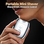 Metal Mini Shaver for Men - Travel-Friendly Portable Alloy Electric Rotary Beard Razor for Face, Gift, Wet/Dry IPX7 Waterproof Cordless USB-C Rechargeable, Upgraded RX40, Mini Pro 3.0 - Image 2