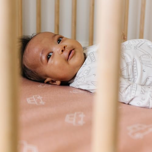 Image of Premium Fitted Knit Crib Sheet /Toddler Sheet Cooper by Copper Pearl