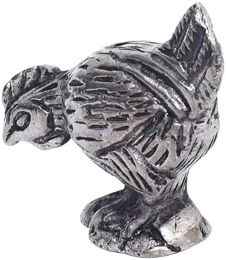 Miniatura 4 de IndianShelf - Soporte para incienso de gallina plateado 16in