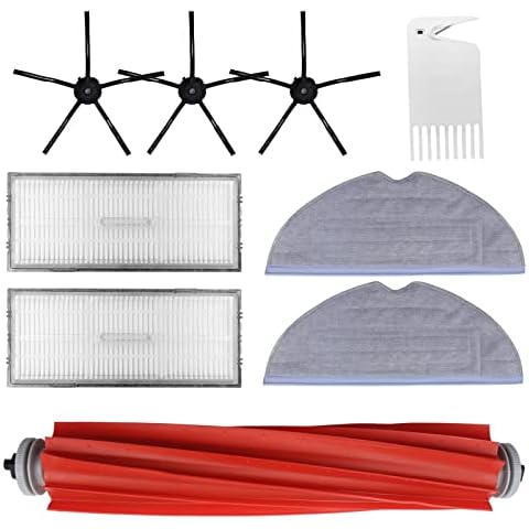 KENSHIRE 9 Pack S7 accessories kit compatible with Xiaomi Roborock S7 Max S70 S75 T7 T7S T7 plus S7 MaxV accessories replacement parts, brush roller, filters, side brush, mop cloths, cleaning tool Cover