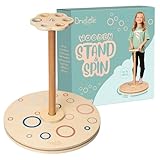 Driddle Wooden Stand and Spin Toy | Balance Board 360° Spinner Stand Toddler Toys Age 2, 3, 4, 5, Birthday for Boy Girl, 18 Months +, Kids Toy Indoor or Outdoor for 2 Year Old (Patent Pending)