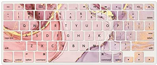 Image of Fancity Compatible with MacBook Pro 14 inch Case 2026-2021 M5 M4 M3 M2 M1 Pro /Max Chip, Protective Plastic Hard Shell Case & Keyboard Cover for New Mac Pro 14.2 inch Laptop, Pink Marble