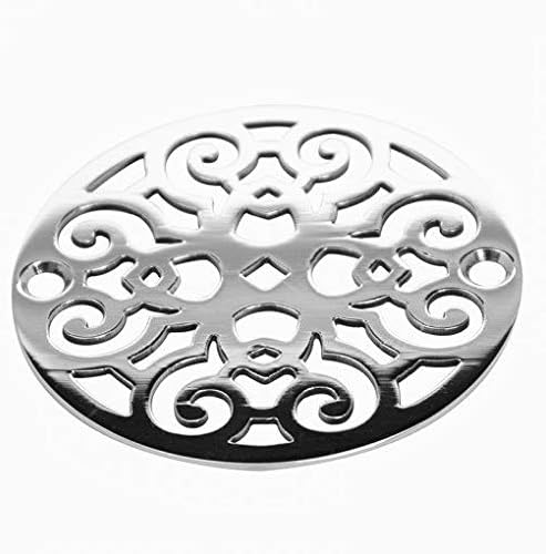 3.25-Inch Round Shower Drain Cover – Classic Scrolls No. 4 | Replacement for Oatey & Sioux Chief | Stainless Steel | Made in USA