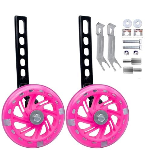 Training Wheels for Bicycle,Flash Mute Wheel Compatible for Bikes of