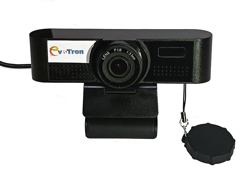 EvoTron? Webcam 1080P Full HD with Super Resolution up to 1080P@30fps/25fps encoding Output, and Down Compatible with 1080p,720p. Wide Angle up to 120?.