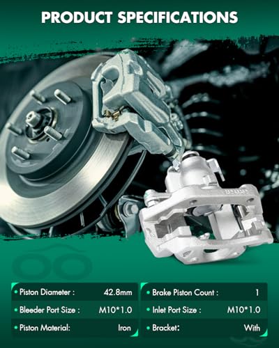 Image of SCITOO 18B5213 Disc Brake Caliper Assembly with Bracket Fit For Ford For Flex 2009 For Lincoln For MKS 2009 2010 2011