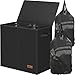 Simple Houseware Double Laundry Hamper with Lid and Removable Laundry Bags, Black