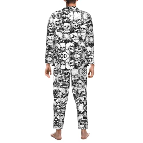 Pyjama classique à motif crânes pour une soirée confortable