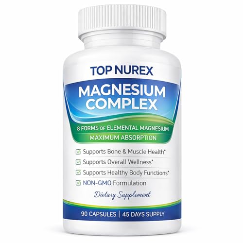 Top Nurex Magnesium Complex 1000 mg, 8-Source Magnesium Blend with