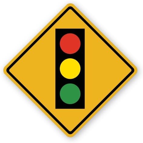 Peel & Stick Traffic and Street Sign Wall Decals: Traffic Light Sign (24 in x 24 in)