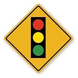 Walls 360 Peel & Stick Traffic and Street Sign Wall Decals: Traffic Light Sign (12 in x 12 in)