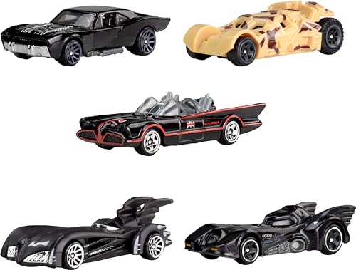 image for Hot Wheels 1:64 Scale Die-Cast Toy Cars, Set of 5 Batman 85th Annivers