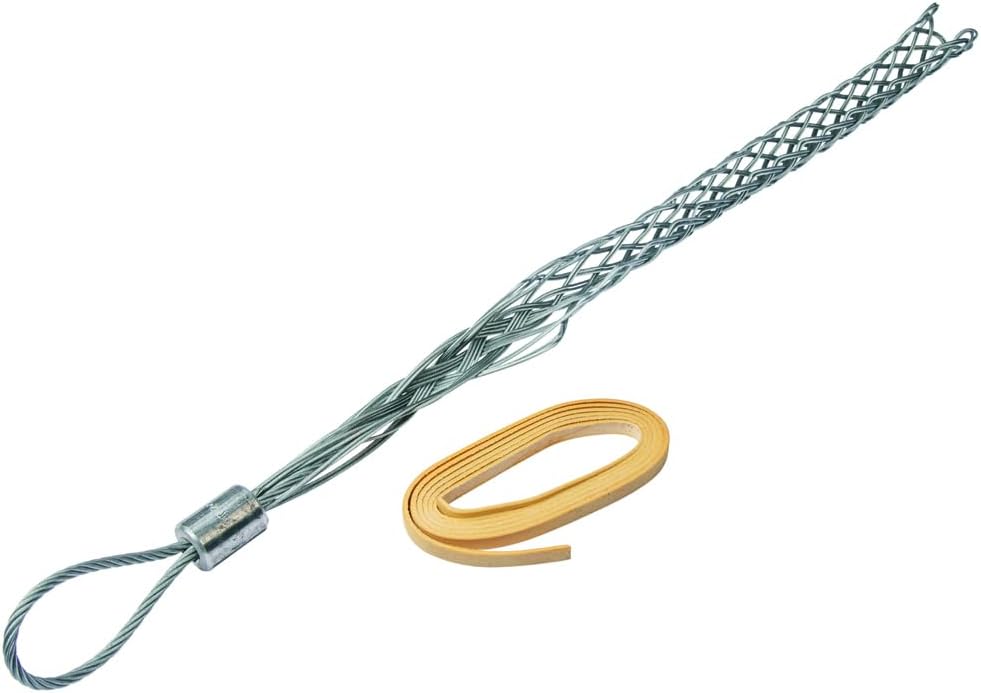 KLEIN TOOLS KSSK125-1 Double Weave Split Mesh Wire Pulling Grips, Offset Flexible Eye for Cable Diameter 1.25-Inch to 1.49-Inch, 16-Inch