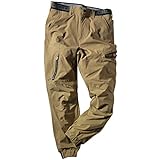 [武蔵野ユニフォーム] クロダルマ ジョガーカーゴパンツ DG121 S～4L 超軽量 ストレッチ ウエストロゴ入りゴム 接触冷感 作業着 作業服 オールシーズン D.GROW ストラップ付<014-dg121-ス>(22-サンド 3L)