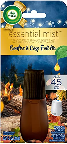 Air Wick Essential Mist, Essential Oil Diffuser Refill, Bonfire & Crisp Fall Air, LIMITED EDITION Air Freshener & Fragrance Mist, 0.67 Fl Oz Air Wick Essential Mist, Essential Oil Diffuser Refill, Bonfire & Crisp Fall Air, LIMITED EDITION Air Freshener & Fragrance Mist, 0.67 Fl Oz