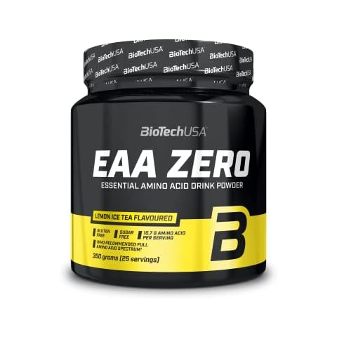 BioTechUSA EAA Zero Aromatisiertes Getränkepulver zur Nahrungsergänzung mit essentiellen Aminosäuren, L-Glutamin und Süßungsmittel, 350 g Cover