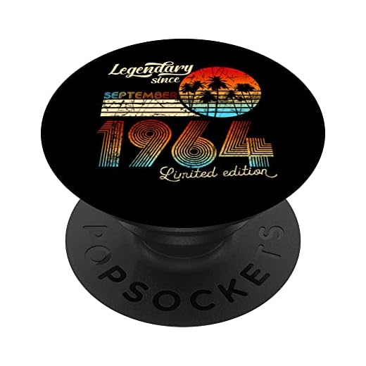 60. Legendario Cumpleaños Desde Septiembre De 1964 Regalo. PopSockets PopGrip Intercambiable