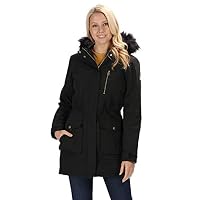 Insulated Faux Fur Hooded Parka Jacket 